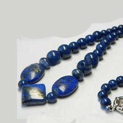 Lpc 182c collier sautoir lapis lazuli bijou ethnique afghan argent 925 achat vente