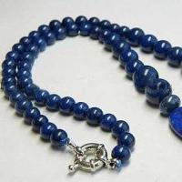 Lpc 182d collier sautoir lapis lazuli bijou ethnique afghan argent 925 achat vente