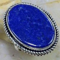 Lpc 189b bague chevaliere t60 lapis lazuli bijou ethnique afghan argent 925 achat vente