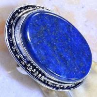 Lpc 193c bague chevaliere t56 lapis lazuli bijou ethnique afghan argent 925 achat vente