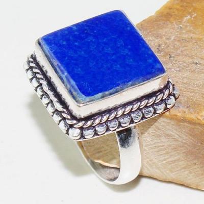 Lpc 198c bague chevaliere t59 lapis lazuli 15x15mm bijou ethnique afghan argent 925 achat vente