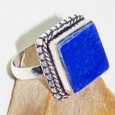 Lpc 198c bague chevaliere t59 lapis lazuli 15x15mm bijou ethnique afghan argent 925 achat vente