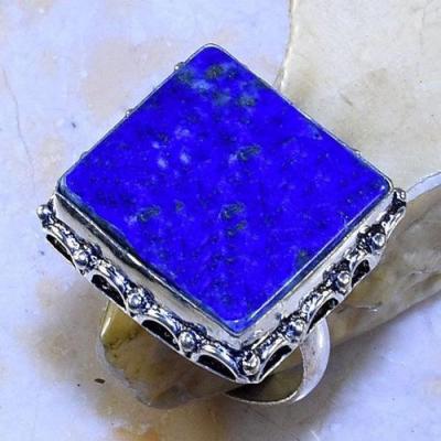 Lpc 204a bague chevaliere t64 lapis lazuli 20x20mm bijou ethnique afghan argent 925 achat vente