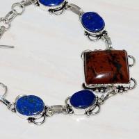 Lpc 208b bracelet lapis lazuli bleu oeil tigre bijou tibet afghanistan argent 925 achat vente