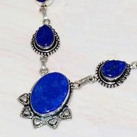 Lpc 211b collier sautoir parure lapis lazuli bijou ethnique tibet afghan argent 925 achat vente