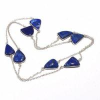 Lpc 215 collier parure sautoir pendant 18gr lapis lazuli 15x20mm bijoux ethnique 4