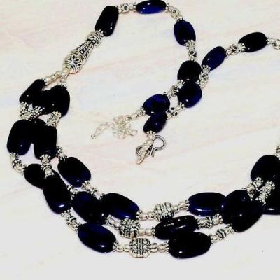 Lpc 223b collier sautoir parure 61gr lapis lazuli ethnique tibet afghan argent 925 achat vente