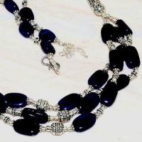 Lpc 223c collier sautoir parure 61gr lapis lazuli ethnique tibet afghan argent 925 achat vente