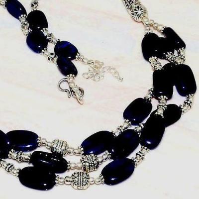 Lpc 223b collier sautoir parure 61gr lapis lazuli ethnique tibet afghan argent 925 achat vente