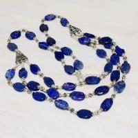 Lpc 225at collier sautoir parure 55gr lapis lazulibijou ethnique tibet afghan argent achat vente