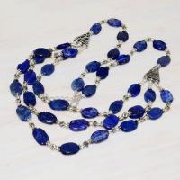 Lpc 225dt collier sautoir parure 55gr lapis lazulibijou ethnique tibet afghan argent achat vente