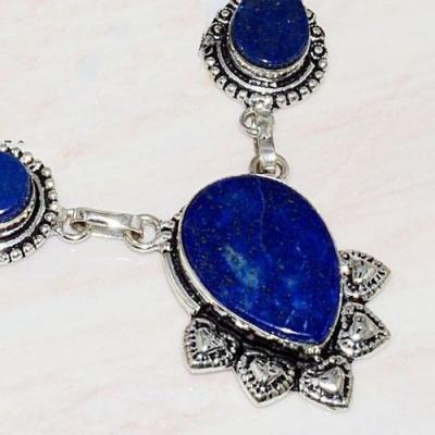 Lpc 229a collier sautoir parure lapis lazuli bijou ethnique tibet afghan argent 925 achat vente