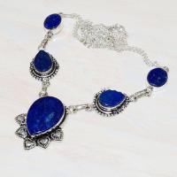 Lpc 229d collier sautoir parure lapis lazuli bijou ethnique tibet afghan argent 925 achat vente