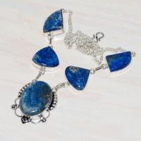 Lpc 232d collier sautoir parure lapis lazuli bijou ethnique tibet afghan argent 925 achat vente