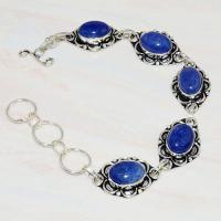 Lpc 235d bracelet lapis lazuli bleu ethnique tibet afghan afghanistan argent 925 achat vente