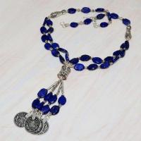 Lpc 240d collier sautoir parure 70gr lapis lazuli pieces bijou ethnique tibet achat vente
