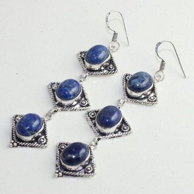 Lpc 245c boucles pendants oreilles lapis lazuli bijou tibet afghanistan argent achat vente