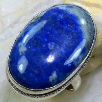 Lpc 247a bague chevaliere t59 lapis lazuli 22x35mm bijou ethnique afghan argent 925 achat vente
