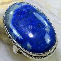 Lpc 247b bague chevaliere t59 lapis lazuli 22x35mm bijou ethnique afghan argent 925 achat vente