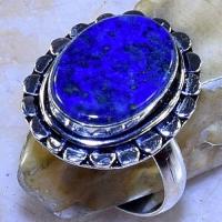 Lpc 249a bague chevaliere t59 lapis lazuli 10x15mm bijou ethnique afghan argent 925 achat vente