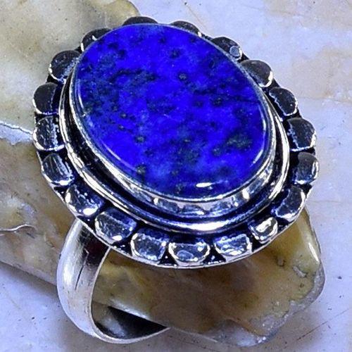 Lpc 249b bague chevaliere t59 lapis lazuli 10x15mm bijou ethnique afghan argent 925 achat vente