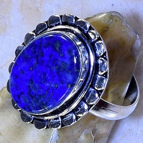 Lpc 249c bague chevaliere t59 lapis lazuli 10x15mm bijou ethnique afghan argent 925 achat vente
