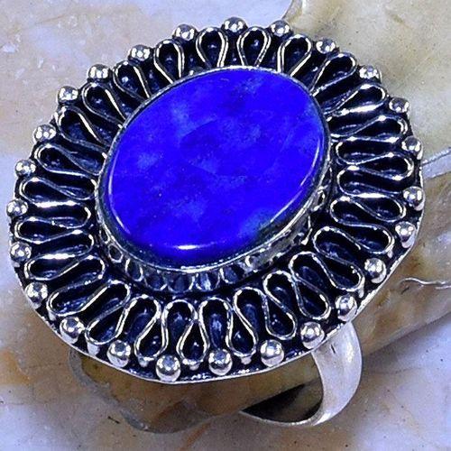 Lpc 252a bague chevaliere t54 lapis lazuli 20x30mm bijou ethnique afghan argent 925 achat vente