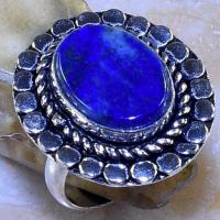 Lpc 253b bague chevaliere t54 lapis lazuli 20x30mm bijou ethnique afghan argent 925 achat vente