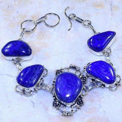 Lpc 258b bracelet lapis lazuli bleu bijou ethnique tibet afghan afghanistan argent 925 achat vente