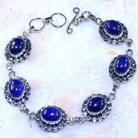 Lpc 261a bracelet lapis lazuli bleu bijou ethnique tibet afghan afghanistan argent 925 achat vente