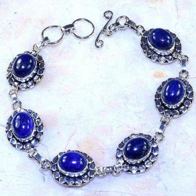 Lpc 261b bracelet lapis lazuli bleu bijou ethnique tibet afghan afghanistan argent 925 achat vente