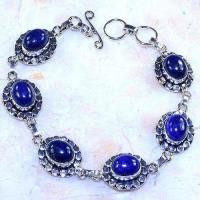 Lpc 261c bracelet lapis lazuli bleu bijou ethnique tibet afghan afghanistan argent 925 achat vente