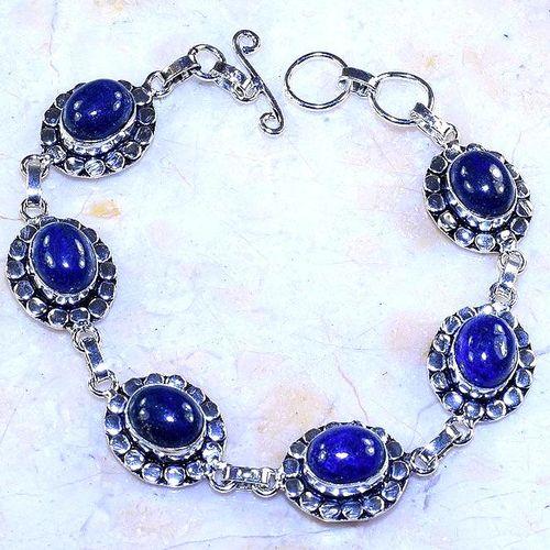 Lpc 261c bracelet lapis lazuli bleu bijou ethnique tibet afghan afghanistan argent 925 achat vente
