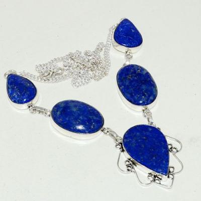 Lpc 265a collier sautoir parure 34gr lapis lazuli bijou ethnique afghan argent 925 achat vente