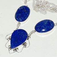 Lpc 265b collier sautoir parure 34gr lapis lazuli bijou ethnique afghan argent 925 achat vente