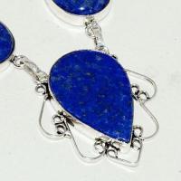 Lpc 265c collier sautoir parure 34gr lapis lazuli bijou ethnique afghan argent 925 achat vente