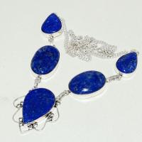Lpc 265d collier sautoir parure 34gr lapis lazuli bijou ethnique afghan argent 925 achat vente