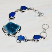 Lpc 271a bracelet lapis lazuli agate solar egyptien afghan bijou argent 925 achat vente