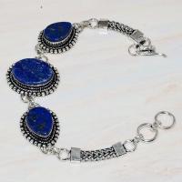 Lpc 273a bracelet lapis lazuli 20x15mm egyptien afghan bijou argent 925 achat vente