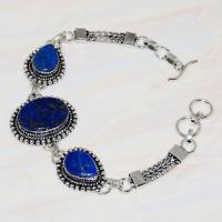 Lpc 273b bracelet lapis lazuli 20x15mm egyptien afghan bijou argent 925 achat vente