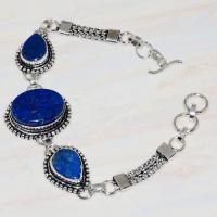 Lpc 273d bracelet lapis lazuli 20x15mm egyptien afghan bijou argent 925 achat vente