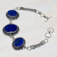 Lpc 277a bracelet 25gr lapis lazuli 25mm egyptien afghan bijou argent 925 achat vente