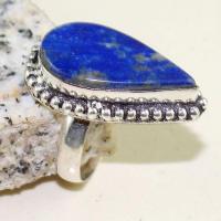 Lpc 284b bague chevaliere t62 lapis lazuli 22x14mm bijou ethnique afghan argent 925 achat vente