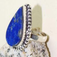 Lpc 284c bague chevaliere t62 lapis lazuli 22x14mm bijou ethnique afghan argent 925 achat vente