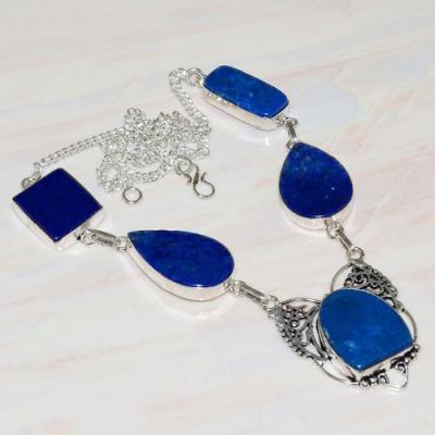 Lpc 291a collier sautoir parure 34gr lapis lazuli bijou ethnique afghan argent achat vente