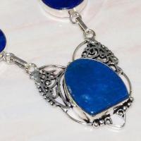 Lpc 291c collier sautoir parure 34gr lapis lazuli bijou ethnique afghan argent achat vente
