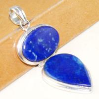 Lpc 292a pendentif 18gr lapis lazuli 30x60mm egyptien afghan bijou argent 925 achat vente