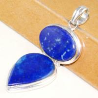 Lpc 292b pendentif 18gr lapis lazuli 30x60mm egyptien afghan bijou argent 925 achat vente