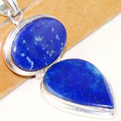 Lpc 292c pendentif 18gr lapis lazuli 30x60mm egyptien afghan bijou argent 925 achat vente