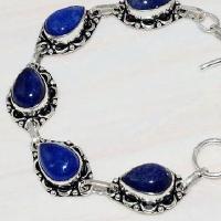 Lpc 296c bracelet 20gr lapis lazuli 10x15mm egyptien afghan bijou argent 925 achat vente